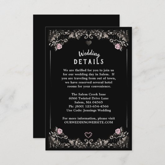 墓地ラブマッチング結婚の詳細3.5x5 招待状 (正面/裏面)