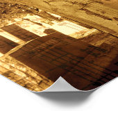 墓地ヴィンテージアンティークセピアツリーシートミュージック ポスター (角)