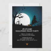 墓地不気味ハロウィン 招待状 (正面)