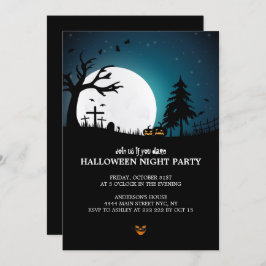 墓地不気味ハロウィン 招待状