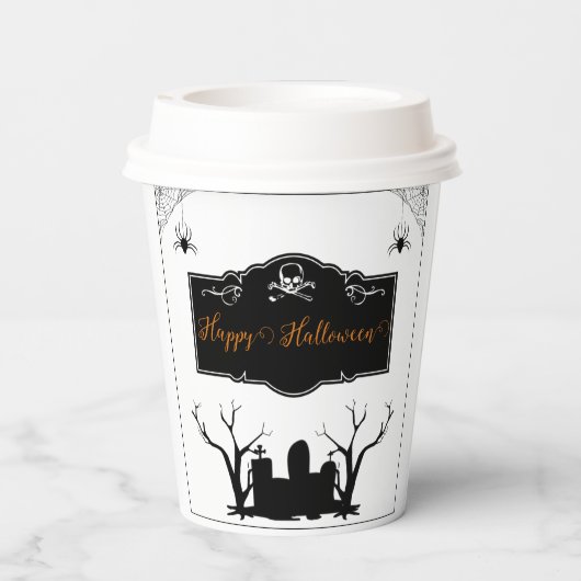 墓地不気味ハロウィン 紙コップ (裏面)