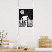 墓地不気味ポスター ポスター (キッチン)