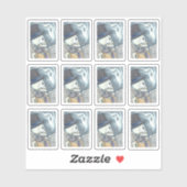 墓地不気味内の死者スケルトン喫煙幽霊 シール (シート)