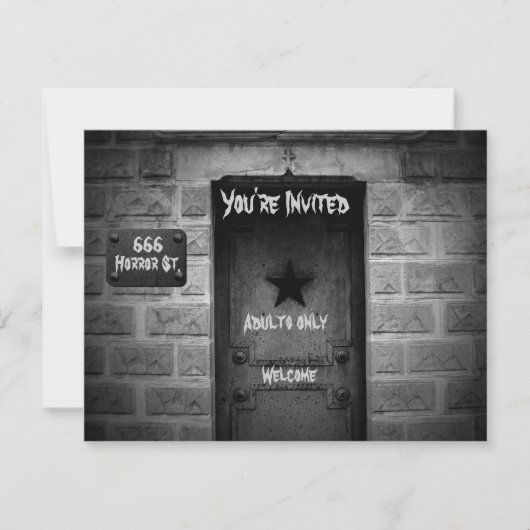 墓地不気味地下室ハロウィーン招待状 招待状 (正面)