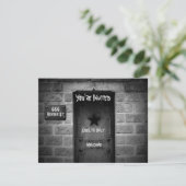 墓地不気味地下室ハロウィーン招待状 招待状 (スタンド正面)