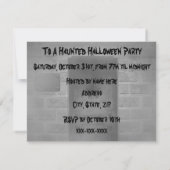 墓地不気味地下室ハロウィーン招待状 招待状 (裏面)