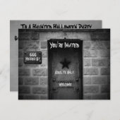 墓地不気味地下室ハロウィーン招待状 招待状 (正面/裏面)