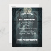 墓地不気味墓地ハローウィンパーティ インビテーションポストカード (正面/裏面)