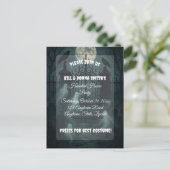 墓地不気味墓地ハローウィンパーティ インビテーションポストカード (スタンド正面)