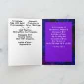 墓地保護の祝福カード & 説明書 カード (内部)