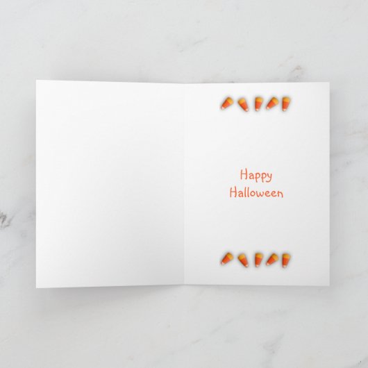 墓地幽霊のよく出るの水の色のハロウィーンカード カード (内部)