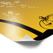 墓地幽霊のよく出るハロウィーンシーン、ハロウィン フォトプリント            (角)