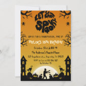 墓地幽霊のよく出るハ不気味ロウィン誕生日 招待状 (正面)