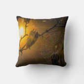 墓地幽霊のよく出る枕のクモの巣 クッション (裏面)