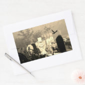 墓地幽霊のよく出る長方形シール 長方形シール (封筒)