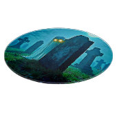 墓地幽霊不気味な視線 カッティングボード (角)