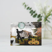 *~*墓地歩くデッド不気味ハロウィーンカード ポストカード (スタンド正面)