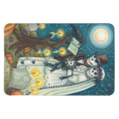 墓地結婚内スケルトン磁石長方形 マグネット (横)