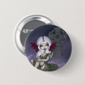 "墓地霧"のボタン 缶バッジ (正面&裏面)
