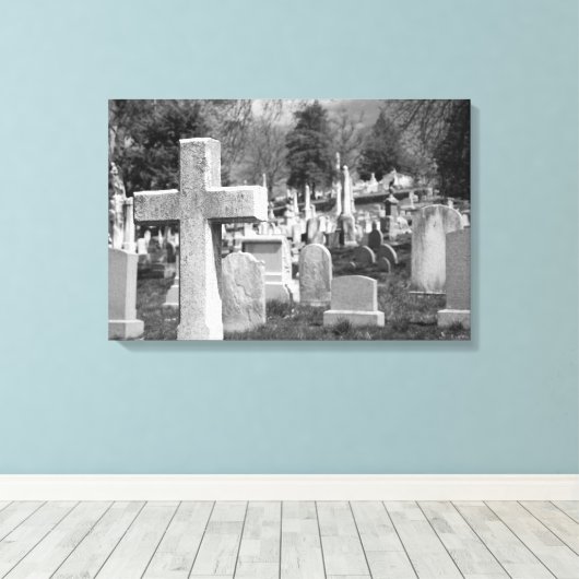 墓地 キャンバスプリント (インサイチュ (ウッドフロア))