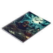 墓地、スケルトンが墓から這い出す。 ノートブック (左側)