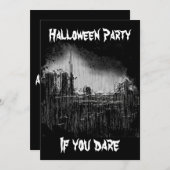 墓地、ハロウィンパーティー、勇気があるなら 招待状 (正面/裏面)