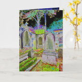 墓地 – 保護賛美と説明カード カード (黄色い花)