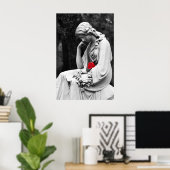 墓地B&Wカラーバラ ポスター (ホームオフィス)