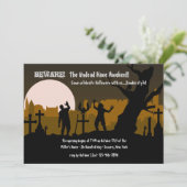 墓場のゾンビ ハロウィン招待状 招待状 (スタンド正面)