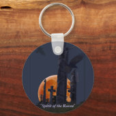 墓場のレイブン、ムーン、トーテムポール キーホルダー (正面)