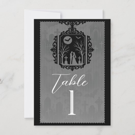 墓場の誓い ブラック＆グレイ ゴシック テーブルナンバー (正面)