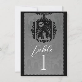 墓場の誓い ブラック＆グレイ ゴシック テーブルナンバー