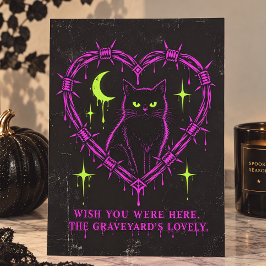 墓場の黒猫 ゴシックハロウィン シーズンカード