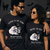 墓場までの花婿 スカル 夫 新婚 ウェディング Tシャツ