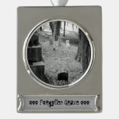 墓忘れ シルバープレートバナーオーナメント (正面)