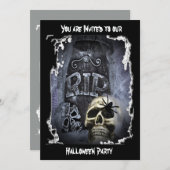 墓標およびスカル招待状 招待状 (正面/裏面)