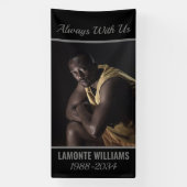 墓毛布いつも私たちカスタムの写真葬儀 横断幕 (縦)