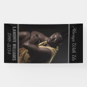 墓毛布いつも私たちカスタムの写真葬儀 横断幕 (横)