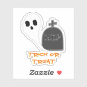 墓用不気味ハロウィンビニールシール付き幽霊 シール (シート)