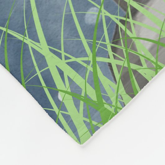 墓石おもしろいの縁結びジョーク フリースブランケット (角)