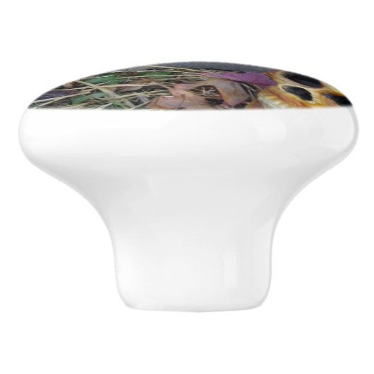 墓石とスカル セラミックノブ (側面)