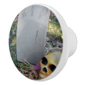 墓石とスカル セラミックノブ (右)