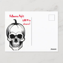 墓石とスカル ポストカード