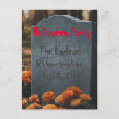 墓石とスカル ポストカード (正面)