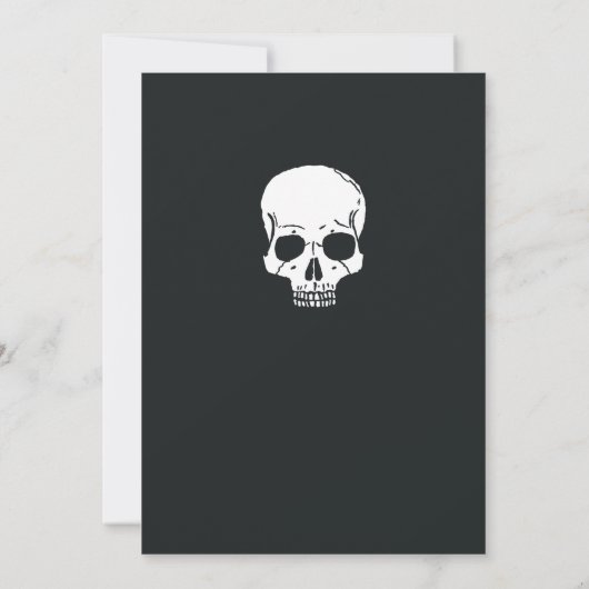 墓石とスカルRIP 20代30歳の誕生日 招待状 (裏面)