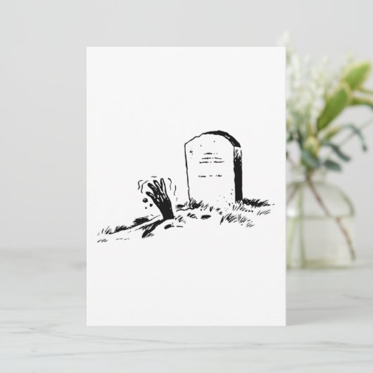 墓石と手の招待状 招待状 (スタンド正面)
