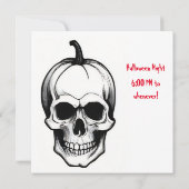 墓石と頭蓋骨 招待状 (裏面)