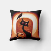 墓石に囲まれたダーピー・ハロウィーン猫 クッション (裏面)