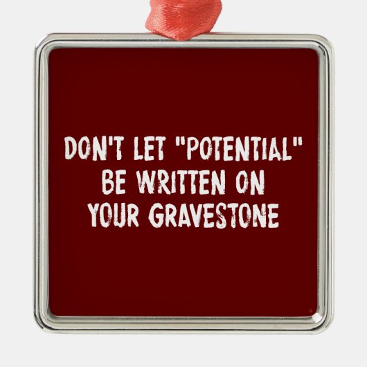 墓石に潜在的な書力を置くな メタルオーナメント (正面)