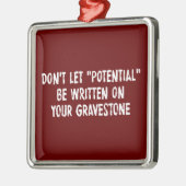 墓石に潜在的な書力を置くな メタルオーナメント (左)